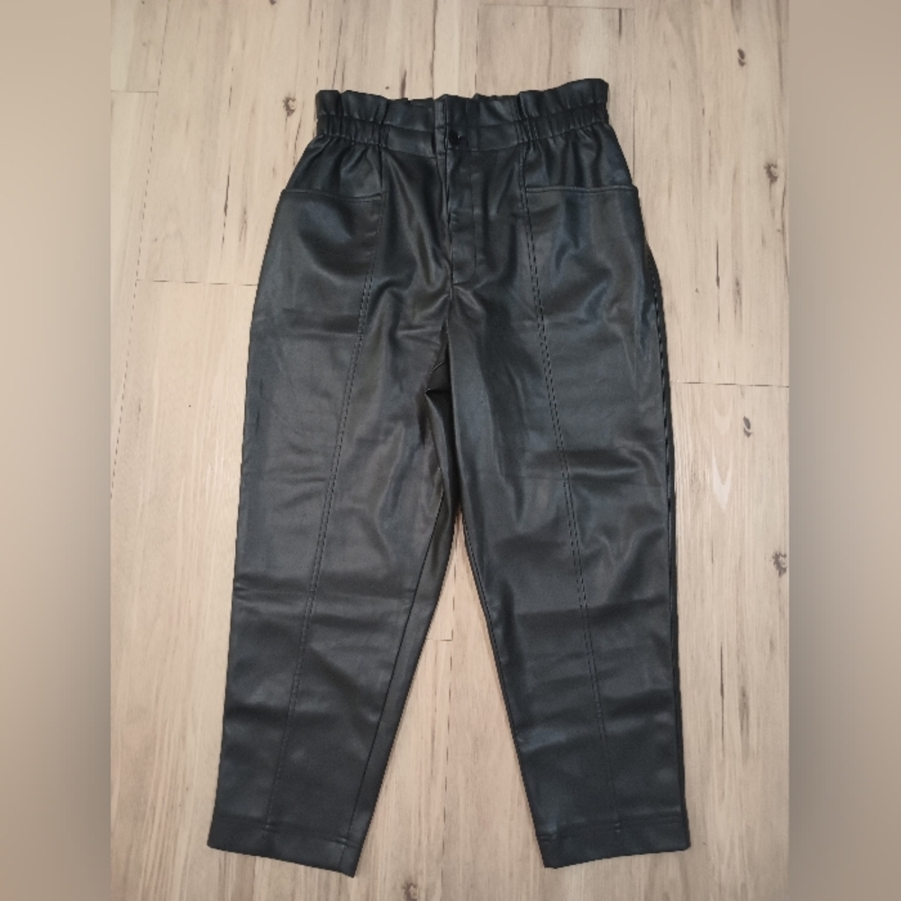 Madewell vegan leather paper bag pants - Picture 2 of 7
